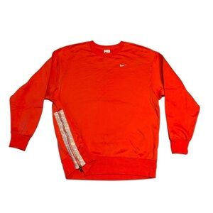 Nike Therma-Fit Logo Side Zip Sweatshirt. Bright Coral Size Small #1431
